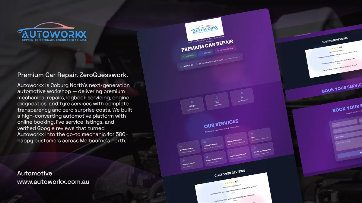 Autoworkx automotive services website