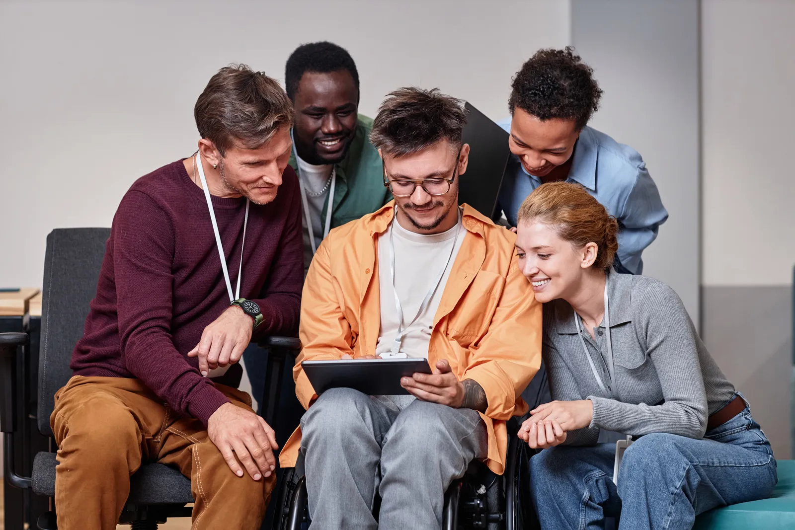 Business team working on automation